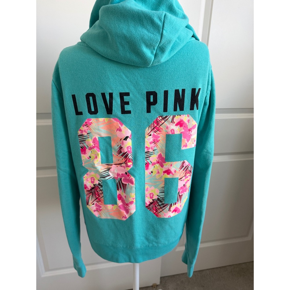Pink Victoria's Secret Rare Full Zip Hoodie Tropical Love Pink 86 L